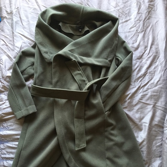 Forest Dweller Olive Green Drape Coat from Lulu’s - Picture 4 of 5